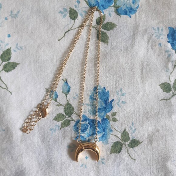 Gold-Plated Horn Necklace - Picture 2 of 4